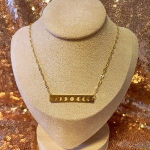 NEW Gold Goddess Moon Phase Wicca Necklace